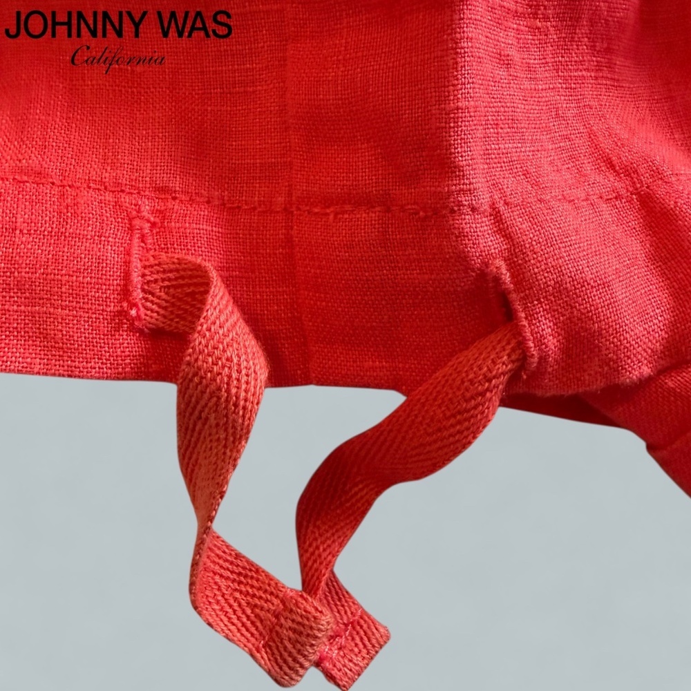 JOHNNY WAS Workshop Drawstring Hem Linen Cargo Pa… - image 13